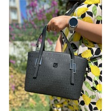 Just Polo Kadın Gofraj Baskılı Orijinal El ve Omuz Çantası Ayarlanabilir Askısıyla 2120MH