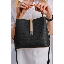 Just Polo Kadın Gofraj Baskılı Kilit Detaylı Vegan Omuz ve El Çantası 440113MH