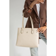 Just Polo Kadın Orijinal Just Polo Yeni Sezon Gofraj Baskılı Büyük Boy Şık El Çantası Tote Bag