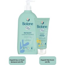 Biolane Bebeklere Özel Hoş Kokulu Organik Saç ve Vücut Şampuanı 500ML Pişik Kremi 100ML 2 Li Set