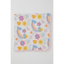 Breeze Yenidoğan Bebek Battaniyesi Çiçek Desenli & Güneşli Standart, Ekru