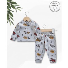 Panfilia Giza Kids %100 Pamuk Erkek Bebek Pijama Takımı