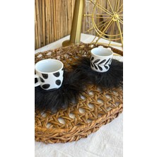 Zeynepin Dükkanı Büyük Boy Rattan Tepsi Kahve Çay Sunum Servis