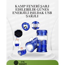 Hsc Bilişim Güneş Enerjili Katlanabilir Kızaklı Kamp Feneri – USB Şarjlı, Çok Yönlü ve Dayanıklı Tasarım
