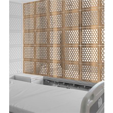 Wooddoom Lazer Kesim Sarkıt Paravan, Ahşap Seperatör, Panel Levha Seti Dekorasyon Ahşap Oda Bölücü Elisp