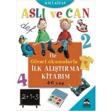 Daphne Mall Aslı ve Can ile Görsel Okumalarla Ilk Alıştırma Kitabım - Mavi Kitap (4-6 Yaş)