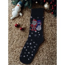 Chrstmas Socks Noel Baba Desenli Dokuma Yılbaşı Çorabı