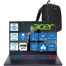 Acer Predator Helıos Neo 16S Aı Intel®core™ Ultra 9 275HX 24GB Ddr5 1tb SSD 8GB/RTX5070 115W OLED 16"wqxga 2560 x 1600 240Hz WIN11PRO Gaming Bilgisayar. NHQZFEY002P03+ZETTAÇANTA