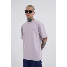 Machinist Erkek Relaxed Basic Pamuklu Tişört Inci Gri