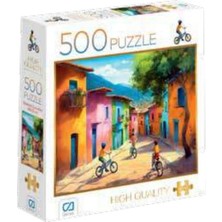 Daphne Mall Bisikletli Çocuklar Puzzle 500