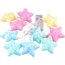 Hsc Bilişim 10LU Renkli Yıldız Şeklinde Dolama LED 1,5 Metre