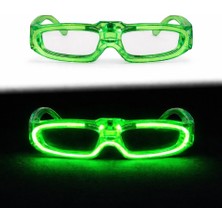 Vipfoni LED Işıklı Parti Gözlüğü 3 Modlu – Glow & Gece Eğlence Gözlüğü Yeşil