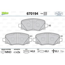 Valeo Xmpdby Ön Balata Fiat 500X 2014 2018 Jeep Renegade Suv 2014 2018 Compass 1.3 2020