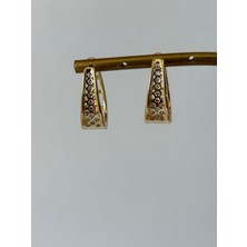 Marsel Özel Seri U Model Zirkon Taşlı Xp Gold Küpe