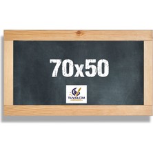 Tuvalcim Kırtasiye 70X50 cm Kara Tahta Yazı Tahtası Naturel Renk Çerçeve