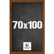 Tuvalcim Kırtasiye 70X100 cm Kara Tahta Yazı Tahtası Kahverengi Çerçeve