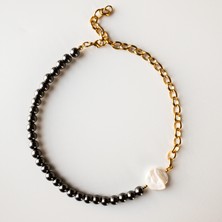 THEIA GemWorks Jiv— Inci & Hematit Kolye