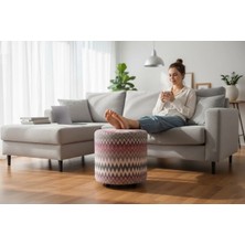 Elanora Home Dokusu ve Modern Tasarımıyla Her Ortama Uyum Sağlayan Çok Amaçlı Puf