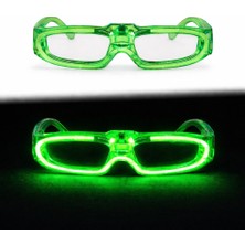 Lunaev Yeşil LED Işıklı Parti Gözlüğü 3 Modlu – Glow - Gece Eğlence Gözlüğü