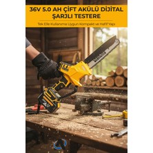 36V 5.0 Ah Çift Akülü Dijital Şarjlı Testere