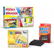 RedandCherry  Tombala + Kızma Birader + Anlat Lütfen Seti Eğlenceli Aile Oyunu Klasik Eğlence