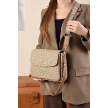 Just Polo Kadın Orijinal Just Polo Baskılı Büyük Boy Şık El ve Omuz Çantası Shoulder Bag Ebat: 29 x 25 cm