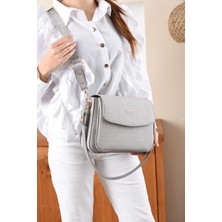 Just Polo Kadın Orijinal Just Polo Baskılı Büyük Boy Şık El ve Omuz Çantası Shoulder Bag Ebat: 29 x 25 cm