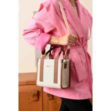 Just Polo Kadın Hasır Orta Boy Keten El ve Omuz Çantası 236072MH