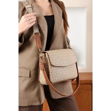 Just Polo Kadın Orijinal Just Polo Baskılı Büyük Boy Şık El ve Omuz Çantası Shoulder Bag Ebat: 29 x 25 cm