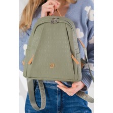Just Polo Kadın Yeşil 9 Bölmeli Orta Boy Sırt Çantası JP4040TM Yeşil