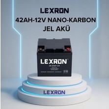 Lexron - Inges 12 Volt 42 Amper Nano Karbon Jel Akü - 12 V 42 Ah Derin Döngü Gel Akü
