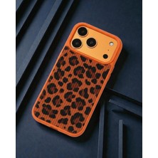 Kılıf House Iphone Uyumlu Leopar Desenli Örgü Dokulu Kılıf