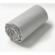 Maki Home %100 Pamuklu Gri 200X200+2*(50X70) Battal Boy Lastikli Çarşaf