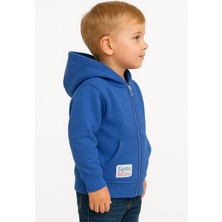 Pour La Riviere Kız Erkek Çocuk Fermuarlı Kapüşonlu Regular Fit Organik Sweatshirt