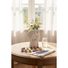 Çiçekli Atölye Ayçiçekli Kız Saksı Kalemlik Boyama Seti Eğlenceli Etkinlik