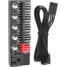Fan Çoklayıcı 5 Port Y Pwm Splitter 4 Pin Hub Cpu Kablo Çoğaltıcı