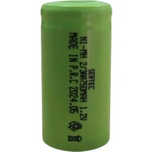 Evolvera Sertec - 1.2V 750 Mah - 2/3AA - Ni-Mh Şarjlı Pil - (Başsız / Flat Head)
