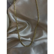 MonCherietr Whırl Pirinç Üstü Altın Kaplama Gold Burma Kolye