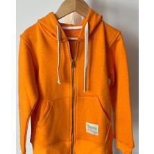 Pour La Riviere Kız Erkek Çocuk Fermuarlı Kapüşonlu Regular Fit Organik Sweatshirt