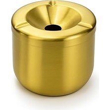 SanalAMCA Store Busstier Gold Metal Kapaklı Küllük, Portatif ve Tasarım Kül Tablası, Araç Için Uygun Rüzgar