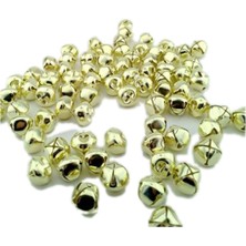 Feyza Design 50 Adet Sarı Metal Çıngırak Zil, Çocuklar Için Eğlenceli ve Güvenli