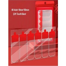 Safestore 60 Parça Kolay Açılır Güçlü Çift Taraflı Bant 18MMX50MM