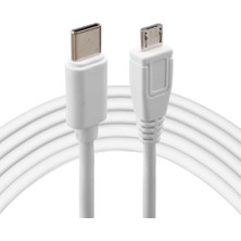 4442 Type-C To Micro USB Çevirici Dönüştürücü Kablo 80 cm Typec (Usb-C) → Micro USB Dönüşüm 480 Mbps’ye Kadar Veri Aktarım Hızı Ters Takılabilir Type C Uç Tasarımı