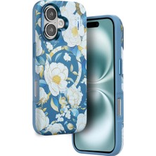 Evolvera Onegif Iphone 16 Flower Series Magsafe Kapak - Mavi