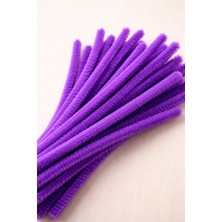 İğne İzi 100 Lü Renkli Şönil, Eğitici Şönil Seti, Tüylü Tel, Peluş Tel, Kadife Şönil, El Işi Malzemesi