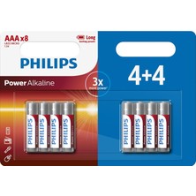 Power Alkaline Pil Aaa 8 Kabartı, 4 +4 Prom