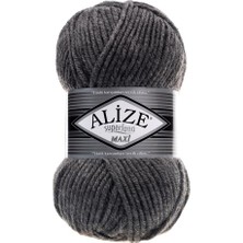 Alize 3 Adet - Superlana Maxi 182 Orta Gri Melanj