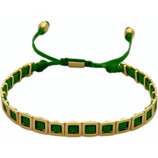Ziba Atelier Royal Pixel Yeşil Ipli Unisex Bileklik