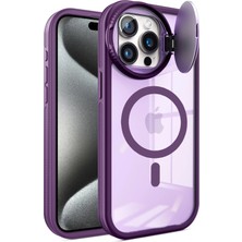 Lims Store Newface Iphone 14 Pro Max Kılıf Teleskop Lens Magsafe Silikon Kapak - Derin Mor