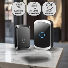 Feyza Design Uzun Menzilli Kablosuz Kapı Zili, Ev, Ofis, Iş Yeri, Yazlık Için Yüksek Sesli